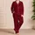 Bold Crimson Leopard Faces for Cozy Evening Lounge Style and Wild Cat Fashion Lovers Satin Pajamas Set - 4