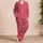 Raspberry Bohemian Damask Floral Motifs For Cozy Lounge Nights And Textile Lovers Satin Pajamas Set - 4