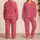 Raspberry Bohemian Damask Floral Motifs For Cozy Lounge Nights And Textile Lovers Satin Pajamas Set - 2