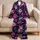 Romantic Fuchsia Rose Garden With Indigo Leaves For Cozy Nights And Bridal Lounging Satin Pajamas Set - 5