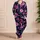 Romantic Fuchsia Rose Garden With Indigo Leaves For Cozy Nights And Bridal Lounging Satin Pajamas Set - 4