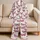 Pink Butterfly Heart Motif for Romantic Lounging, Sleepovers and Bridal Shower Weekends Satin Pajamas Set - 5