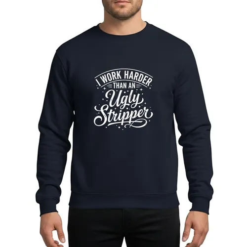 Hardworking Individuals White Bold Sans-Serif & Elegant Script Motivation Typography with Sparkling Stars and Dots Sweatshirt