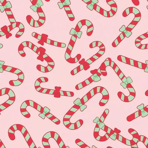 Women's Festive Candy Cane Print Loungewear Trio, Red Mint Bow Accents, Short-Sleeve Style, All-Season Chic