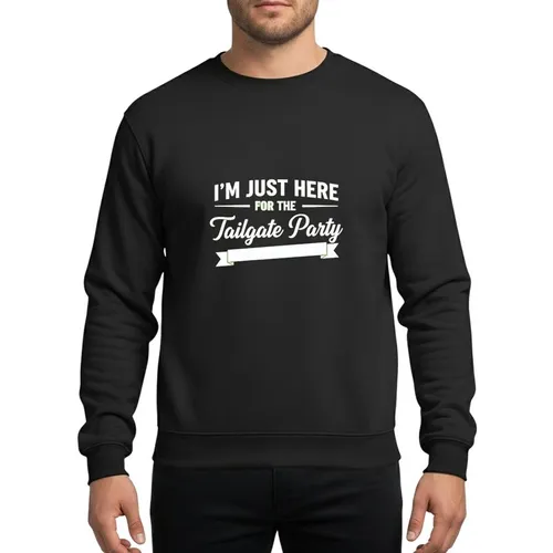 Game Day Enthusiast White Retro Vintage Typographic Tailgate Party Artwork with Bold Serif & Brush Script Sweatshirt