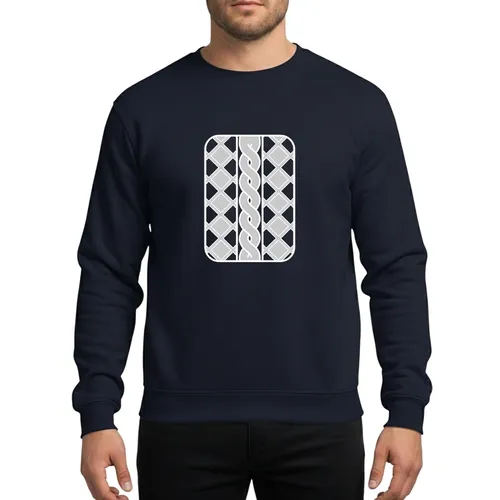 Sweetest Little One Cable Knit Diamond Gray Autumn Winter Cozy Emblem Sweatshirt