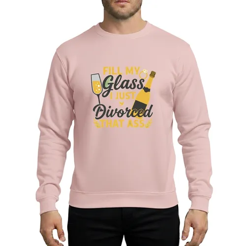 Happy New Chapter Fill My Glass Gold Script Champagne Freedom Typography Sweatshirt