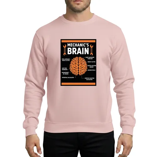 Funny Mechanic's Brain Wrench Design Christmas Gift for Auto Techs & Dads Sweatshirt