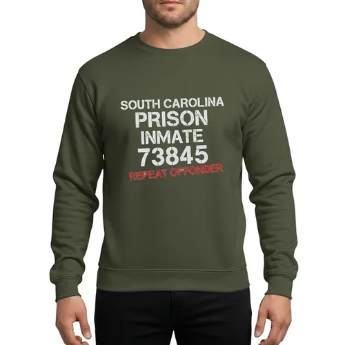 Halloween South Carolina Jailhouse Costume Distressed Stencil Grunge Party Theme Sweatshirt