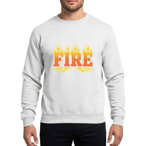 Hot Rod Fire Funny Family Matching Halloween Party Distressed Orange Yellow Flames Sweatshirt