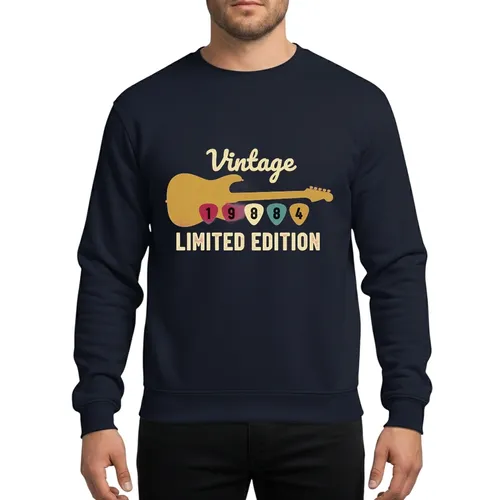 Vintage 1984 Retro Electric Guitar 38th Birthday Celebration Limited Edition Design Sweatshirt