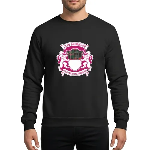 Drummond Clan Scottish Heraldic Crest Tartan Rampant Lions Motto Family Celebration Design Sweatshirt