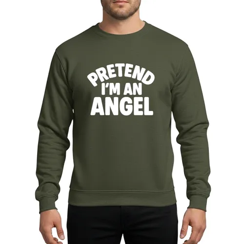 Pretend I'm an Angel | Funny Lazy Halloween Costume Party T-Shirt Sweatshirt