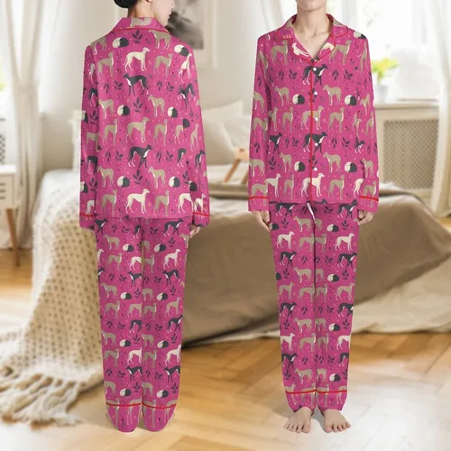 Greyhound Owners: Elegant Greyhound Pajama Design - XXLarge PDF Sewing Pattern Satin Pajamas Set