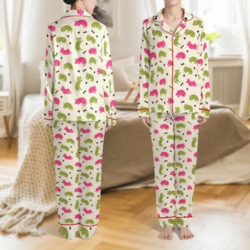 Dog & Cat Pajamas Pattern: XS No-Fastener Jumpsuit - Digital Sewing Download Satin Pajamas Set
