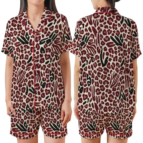 Women's Relaxing Pajamas: Easy Modern Sewing Project - Instant Download PDF Satin Short-Sleeve Pajamas Set