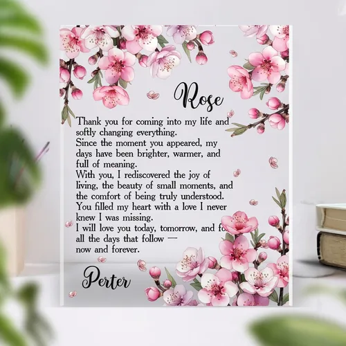 Personalized Name With Quote Acrylic Plaque Mother's Day Gift
