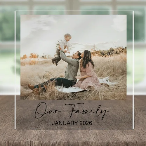 Personalized Photo Print With Custom Message Acrylic Photo Plaque Mother's Day Gift
