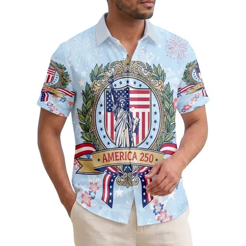 Statue of Liberty American Flag 1776-2026 - USA 250th Anniversary Patriotic Gift for Veterans Hawaiian Shirt