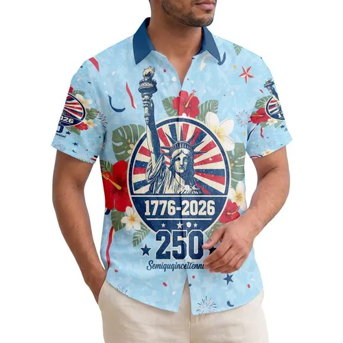 Statue of Liberty 1776-2026 Patriotic Hawaiian - USA 250th Anniversary Independence Day Hawaiian Shirt