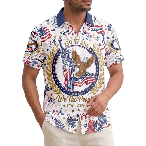 Liberty Eagle Flag 1776-2026 We The People - USA 250th Anniversary Independence Day Hawaiian Shirt