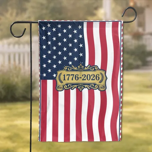 American Flag 1776-2026 Banner - USA 250th Anniversary Freedom Independence Day Garden Flag