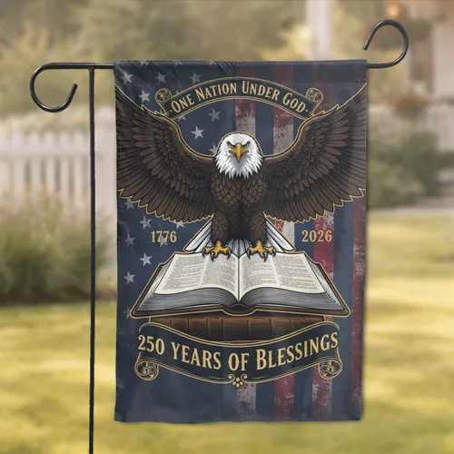 Bald Eagle American Flag 1776-2026 - USA 250th Anniversary Patriotic Gift for Veterans Garden Flag