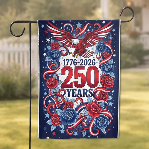 Bald Eagle American Flag 1776-2026 - USA 250th Anniversary Independence Day Gift Garden Flag