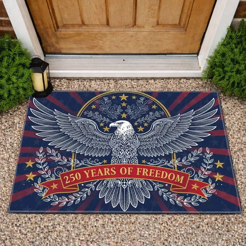 Bald Eagle American Flag 1776-2026 - USA 250 Years of Freedom Independence Day Gift for Dad Doormat
