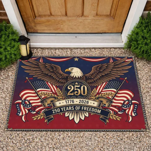Bald Eagle American Flag 1776-2026 - USA 250th Anniversary Independence Day Gift for Dad Doormat
