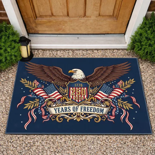 Bald Eagle American Flag 1776-2026 - USA 250th Anniversary Independence Day Gift for Dad Doormat