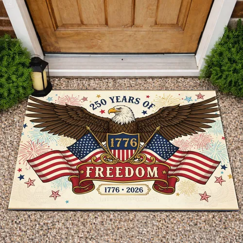Bald Eagle American Flag 1776-2026 - USA 250th Anniversary Patriotic Celebration Doormat