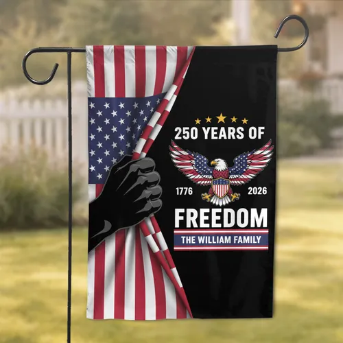 Bald Eagle American Flag 1776-2026 - USA 250th Anniversary Independence Day Gift Garden Flag
