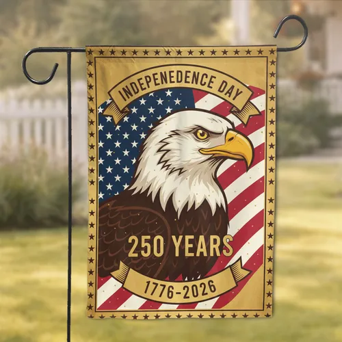 Bald Eagle American Flag 1776-2026 - USA 250th Anniversary Patriotic Independence Day Garden Flag