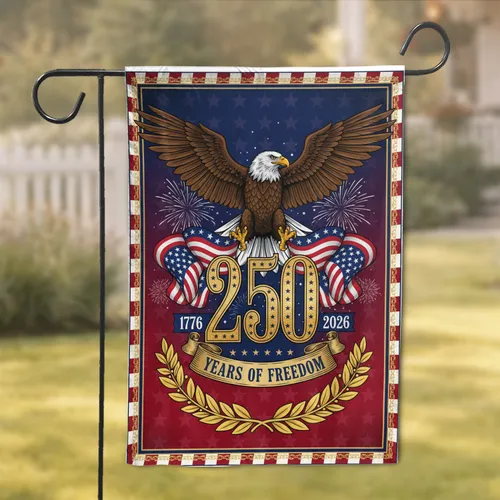 Bald Eagle American Flag 1776-2026 - USA 250th Anniversary Patriotic Gift for Veterans Garden Flag