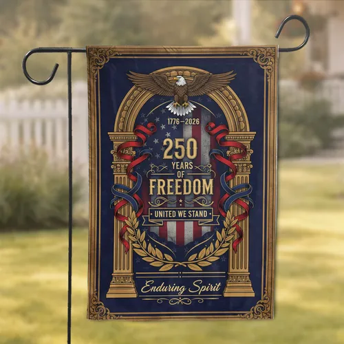 Bald Eagle American Flag Archway 1776-2026 - USA 250 Years of Freedom Enduring Spirit Garden Flag