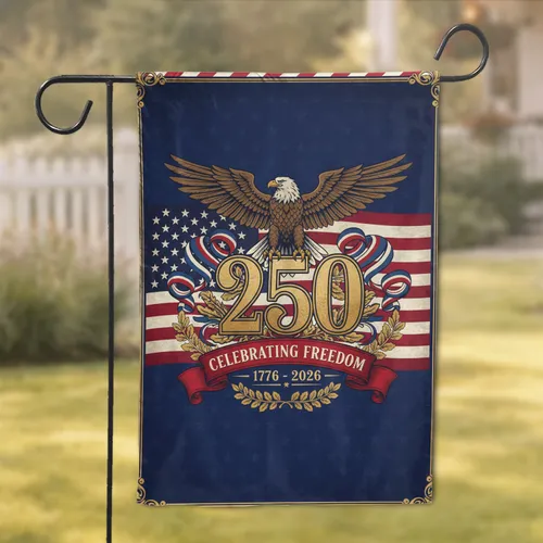Bald Eagle American Flag 1776-2026 - USA 250th Anniversary Patriotic Gift for Veterans Garden Flag