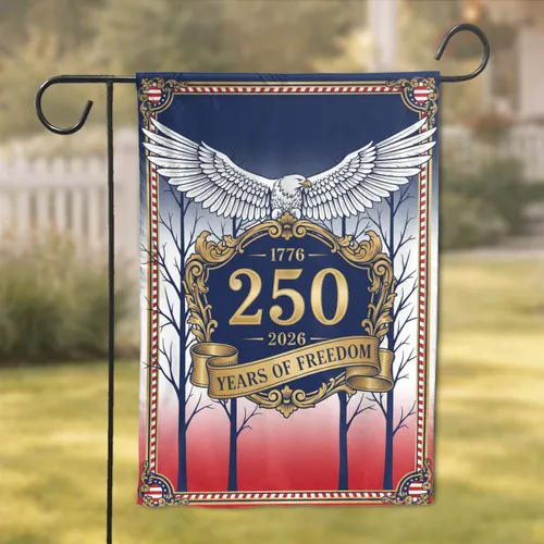 Bald Eagle American Flag 1776-2026 - USA 250th Anniversary Independence Day Gift Garden Flag
