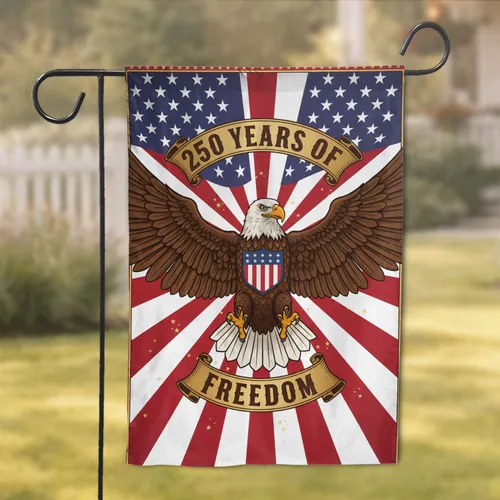 Bald Eagle American Flag 1776-2026 - USA 250th Anniversary Patriotic Gift for Veterans Garden Flag