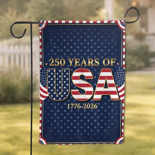 USA 250th Anniversary Flag Emblem - 1776-2026 Patriotic Star-Spangled Celebration Garden Flag