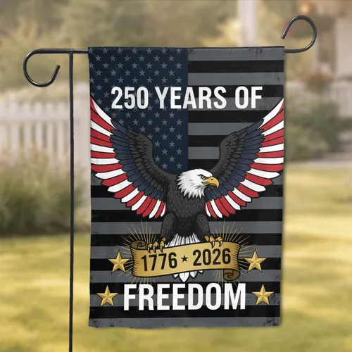 Bald Eagle American Flag 1776-2026 - USA 250th Anniversary Independence Day Gift Garden Flag