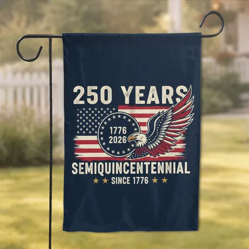 American Flag Bald Eagle 1776-2026 - 250 Years Semiquincentennial Celebration Garden Flag