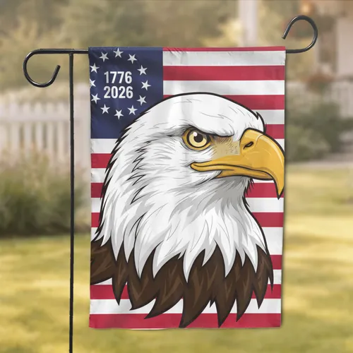Bald Eagle Betsy Ross Flag 1776-2026 - USA 250th Anniversary Independence Day Garden Flag