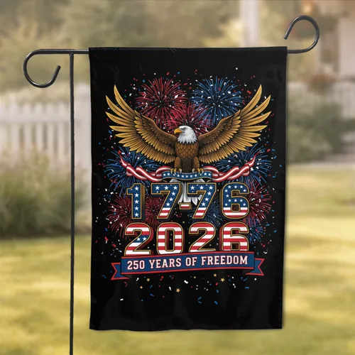 Bald Eagle 1776-2026 American Flag - USA 250th Anniversary Independence Day Veterans Gift Garden Flag