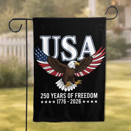 Bald Eagle American Flag 1776-2026 - USA 250th Anniversary Independence Day Gift Garden Flag