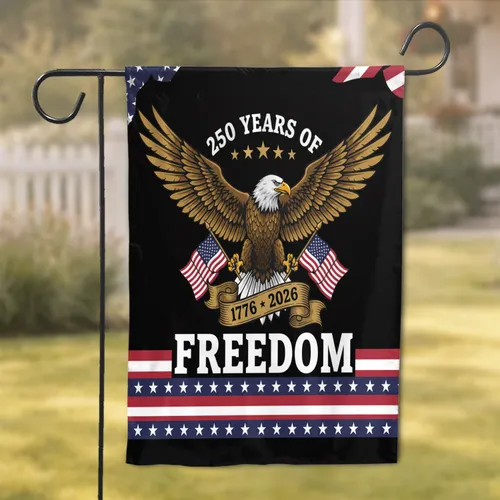 Bald Eagle American Flag 1776-2026 - USA 250th Anniversary Independence Day Gift for Veterans Garden Flag