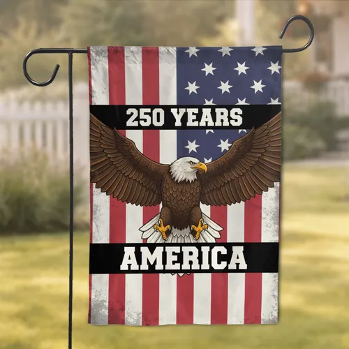 Bald Eagle American Flag 1776-2026 - USA 250th Anniversary Patriotic Independence Day Garden Flag