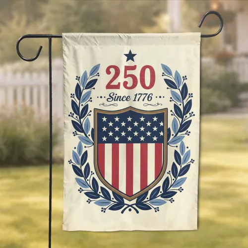 American Flag Shield 250 Since 1776 - USA Independence Day 250th Anniversary Gift Garden Flag