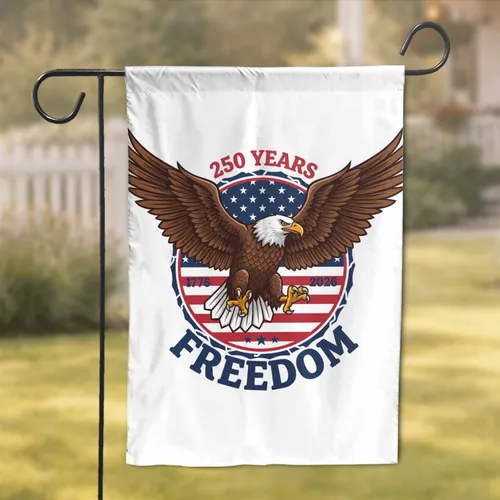 Bald Eagle American Flag 1776-2026 - USA 250th Anniversary Liberty Celebration Garden Flag