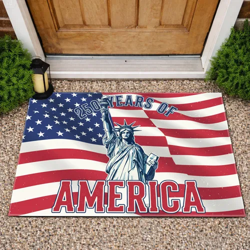 Statue of Liberty American Flag 1776-2026 - USA 250th Anniversary Patriotic Tribute Doormat